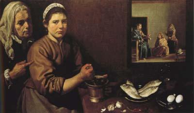 Diego Velazquez Le Christ dans la maison de Marthe et Marie (df02) oil painting image